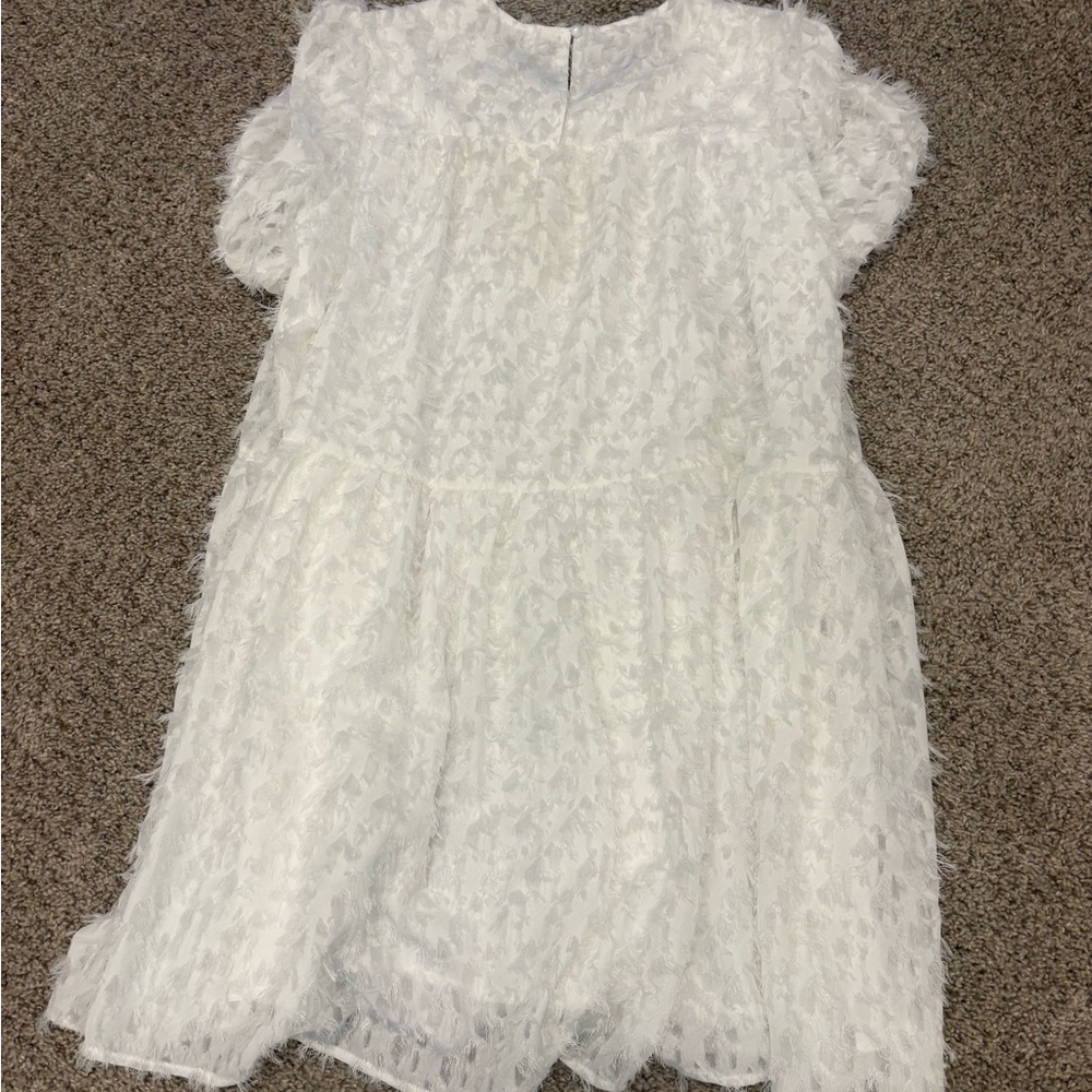 White Textured Dress - Picture 5 of 5